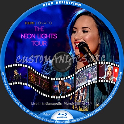 Demi Lovato Neon Light Tour blu-ray label