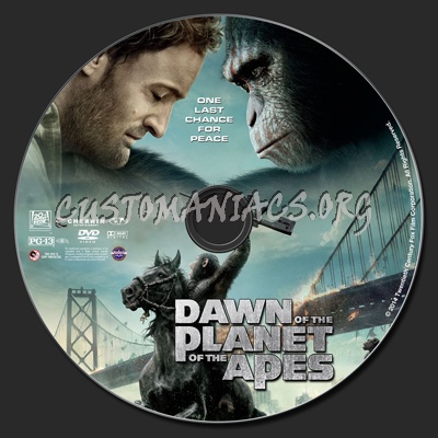 Dawn Of The Planet Of The Apes dvd label
