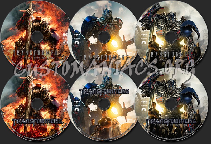 Transformers: Age of Extinction dvd label