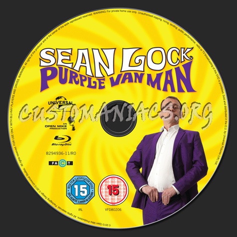 Sean Lock Purple Van Man Live blu-ray label