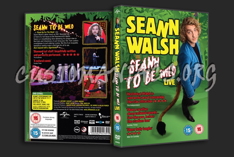 Seann Walsh Seann To Be Wild Live dvd cover