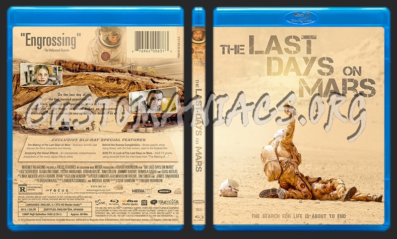 The Last Days On Mars blu-ray cover