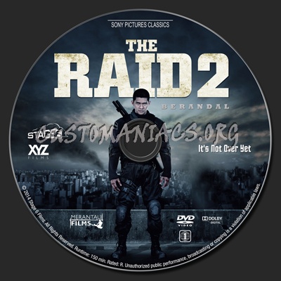The Raid 2 dvd label