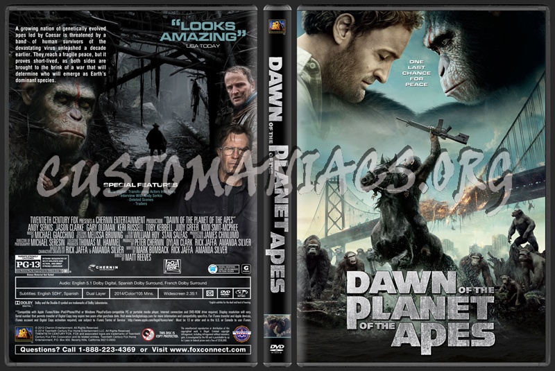 Dawn Of The Planet Of The Apes dvd cover