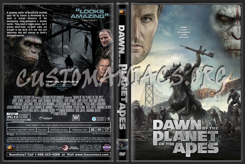 Dawn Of The Planet Of The Apes dvd cover