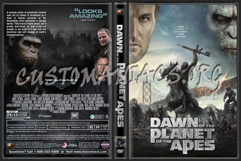 Dawn Of The Planet Of The Apes dvd cover