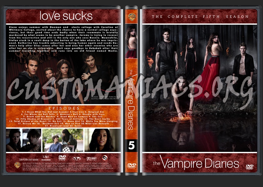 The Vampire Diaries 5 dvd cover