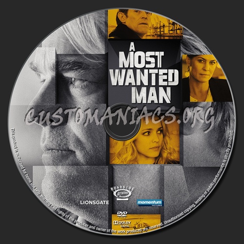 A Most Wanted Man dvd label