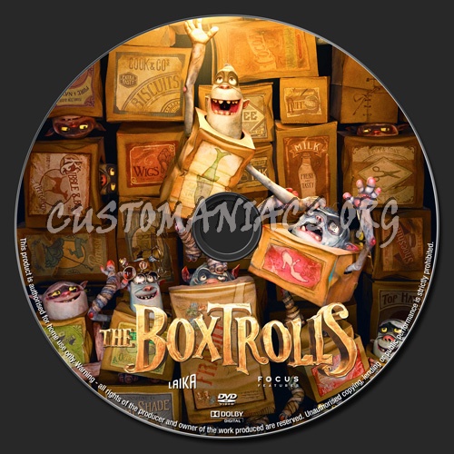 The Boxtrolls dvd label