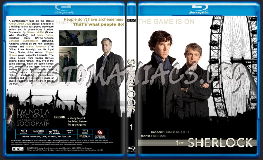 Sherlock Season 1 blu-ray cover