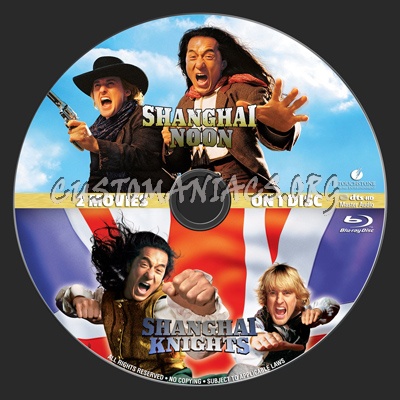 Shanghai Noon-Shanghai Knights Double Feature blu-ray label