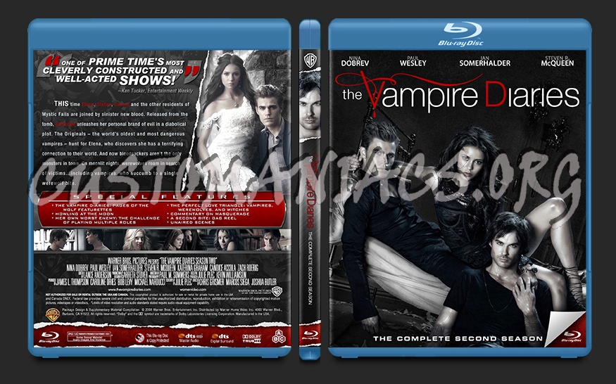 The Vampire Diaries Season Two blu-ray cover