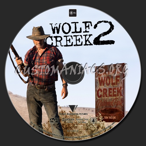 Wolf Creek 2 dvd label