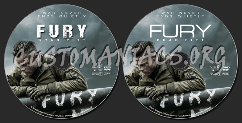 Fury (2014) dvd label