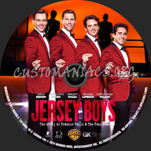 Jersey Boys (2014) dvd label