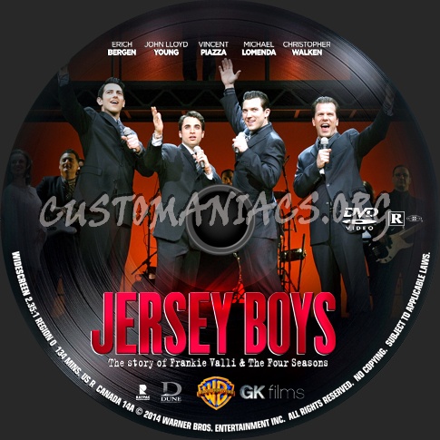 Jersey Boys (2014) dvd label