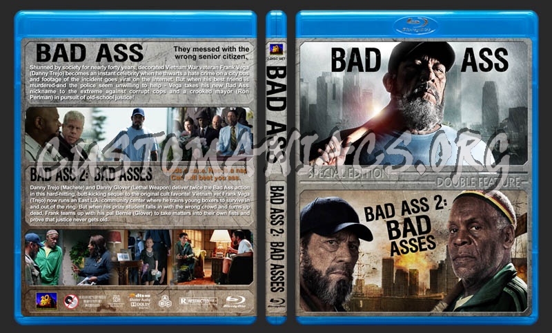 Bad Ass / Bad Ass 2: Bad Asses Double blu-ray cover