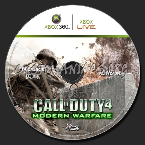 Call of Duty 4 dvd label
