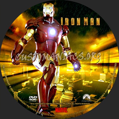 Iron Man dvd label