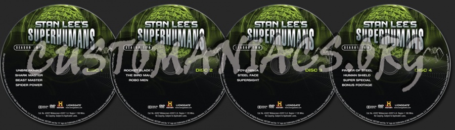 Stan Lee's Superhumans Season 2 dvd label