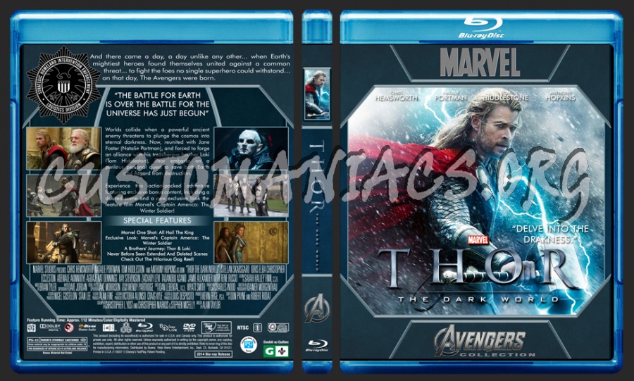 Avengers Collection - Thor The Dark World blu-ray cover