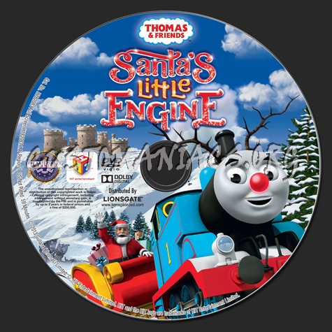 Thomas & Friends Santa's Little Engine dvd label