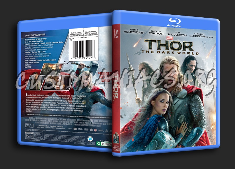 Thor the Dark World blu-ray cover