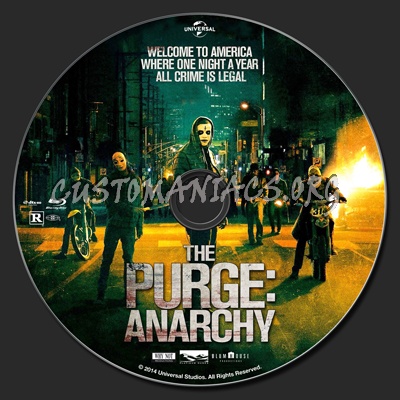 The Purge: Anarchy blu-ray label