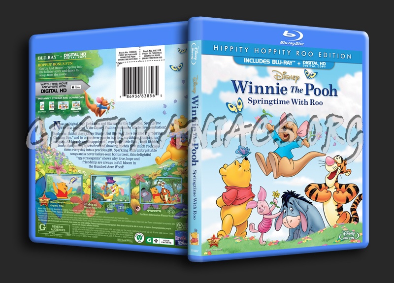 Winnie the Pooh Springtime With Roo blu-ray cover