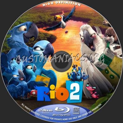 Rio 2 (2D+3D) blu-ray label