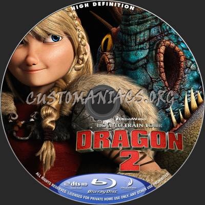 How To Train Your Dragon 2 (2D+3D) blu-ray label