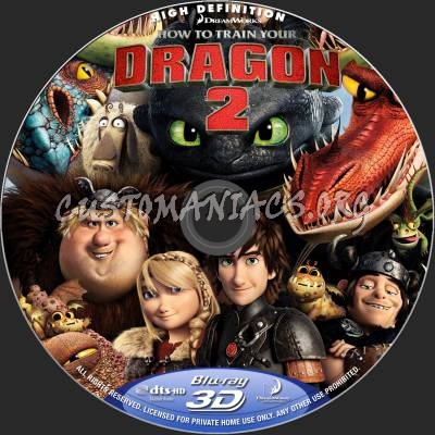 How To Train Your Dragon 2 (2D+3D) blu-ray label