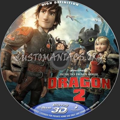 How To Train Your Dragon 2 (2D+3D) blu-ray label