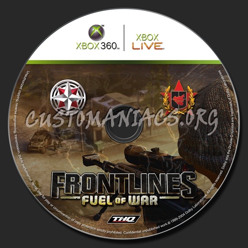 Frontlines: Fuel of War dvd label
