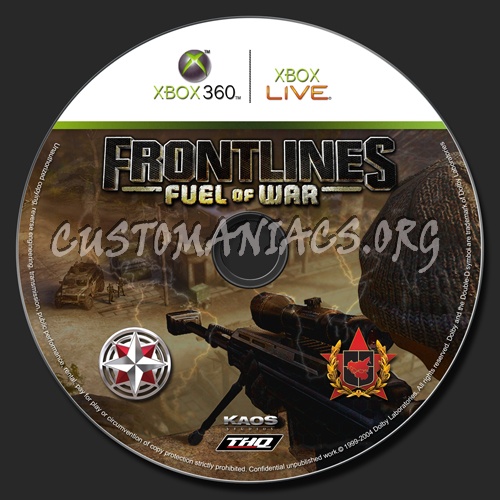 Frontlines: Fuel of War dvd label
