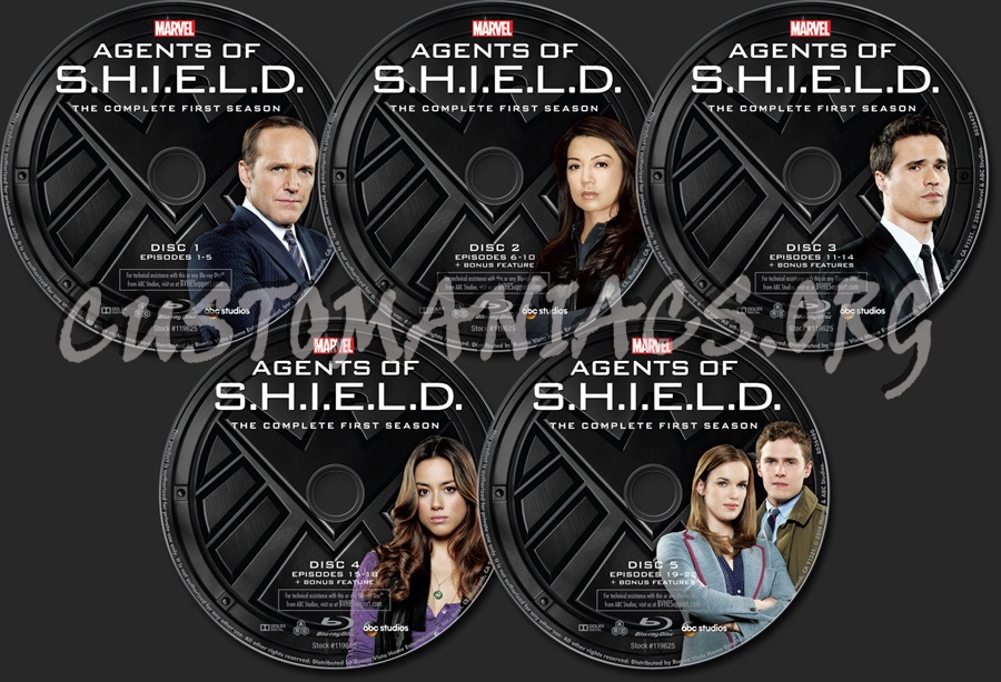 Agents of S.H.I.E.L.D. Season 1 blu-ray label