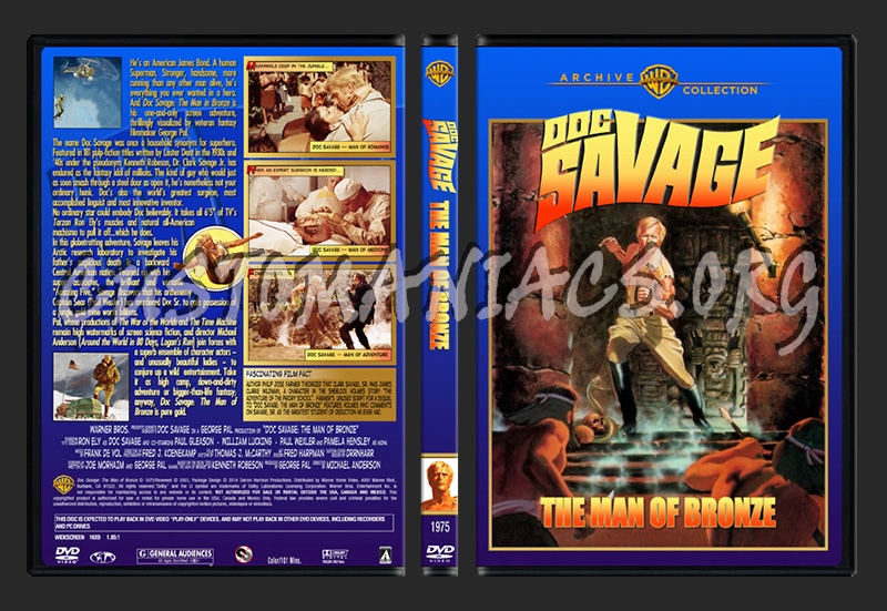 Doc Savage : The Man of Bronze (1975) dvd cover