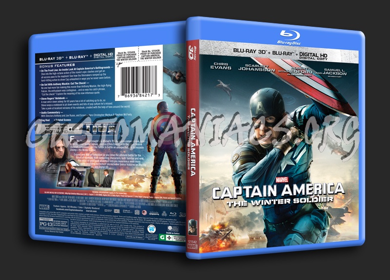 Captain America The Winter Soldier 3D blu-ray cover