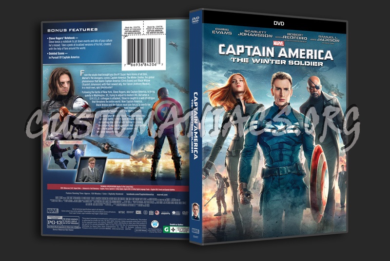 Captain America The Winter Soldier dvd cover