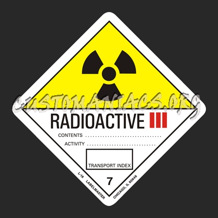 Back to the Future Plutonium Case Radioactive Sticker 