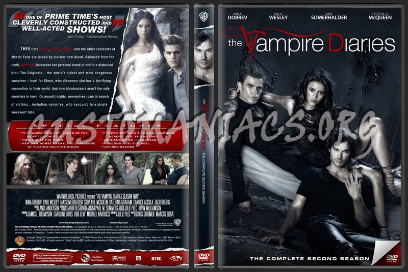 The Vampire Diaries Season Two dvd cover