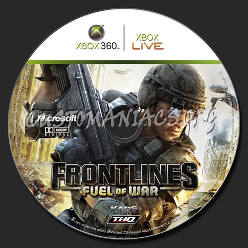 Frontlines: Fuel of War dvd label