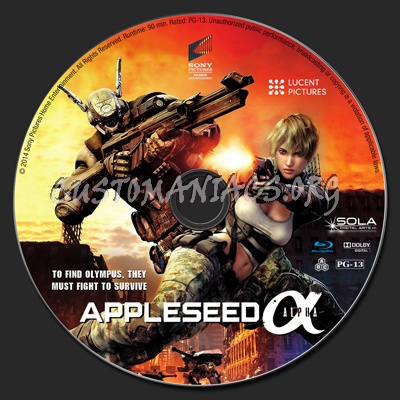 Appleseed Alpha blu-ray label