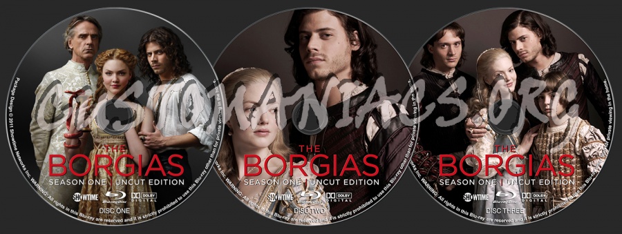 The Borgias: Season One blu-ray label