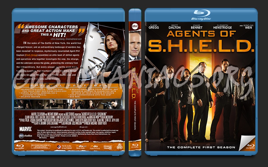 Agents of S.H.I.E.L.D. Season One blu-ray cover