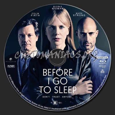 Before I Go to Sleep blu-ray label