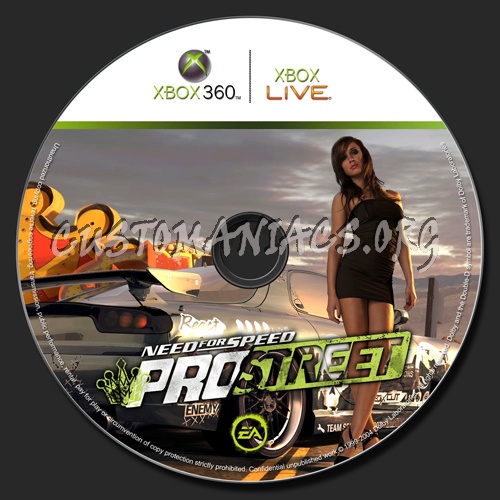 Need For Speed - Pro Street dvd label