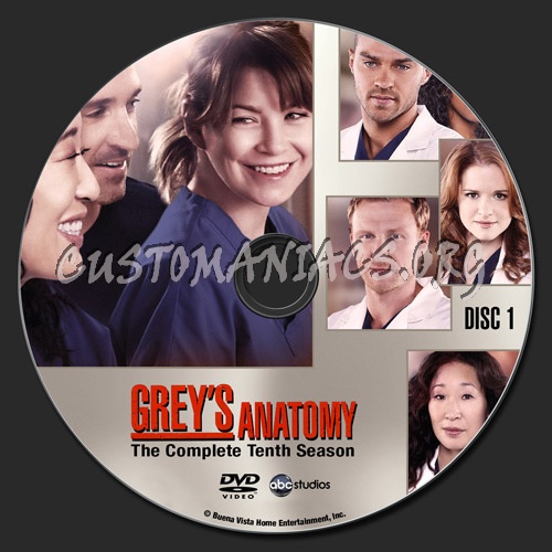 Grey's Anatomy - Season 10 dvd label