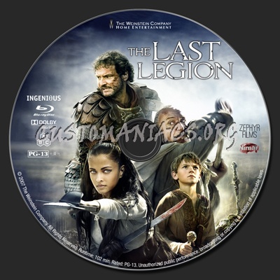 The Last Legion blu-ray label