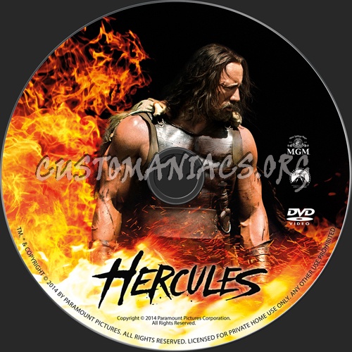 Hercules dvd label